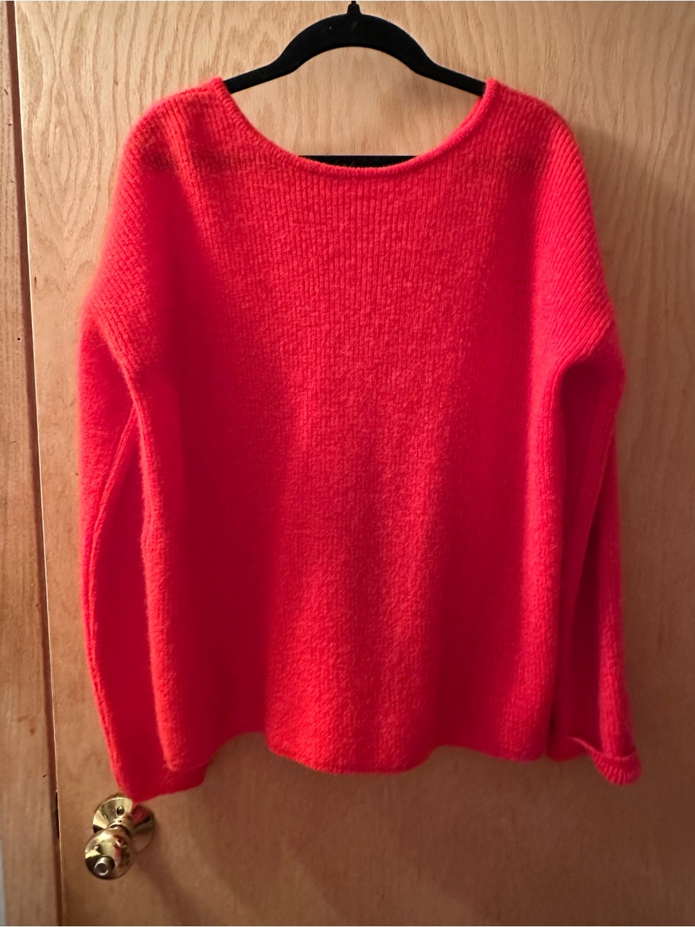 Sezane Bright Red Button-Back Cardigan - Picture 2 of 5